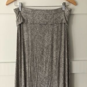 Patterned Cotton Maxi Skirt